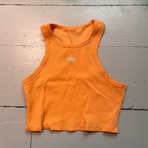 Alo orange crop top